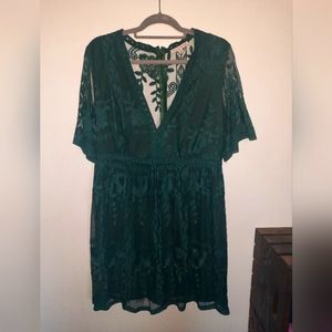 Haute Monde Green lace dress
